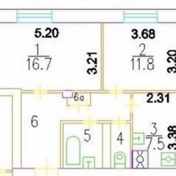 Сдается 2-х комнатная квартира, 50,2 м²