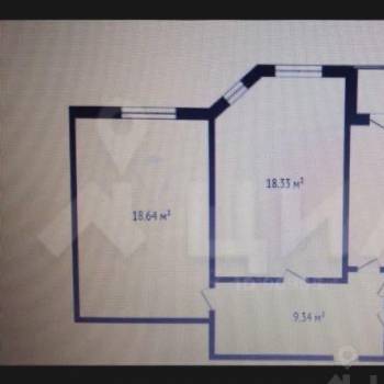 Продается 2-х комнатная квартира, 59,8 м²