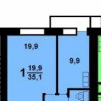 Продается 1-комнатная квартира, 35 м²