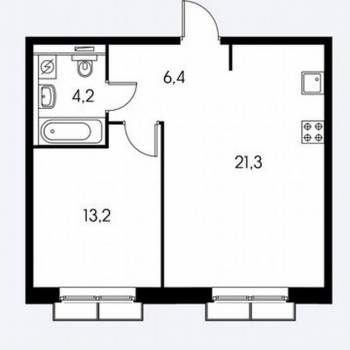 Сдается 1-комнатная квартира, 44,8 м²