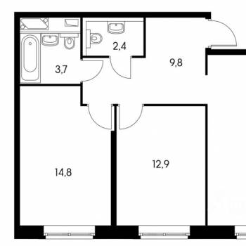Продается 3-х комнатная квартира, 62,7 м²