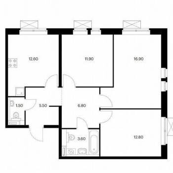 Продается 3-х комнатная квартира, 71,7 м²
