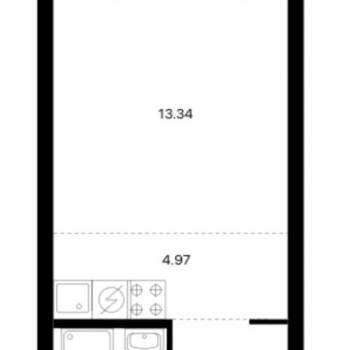 Сдается 1-комнатная квартира, 23 м²