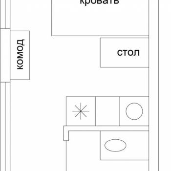 Сдается 1-комнатная квартира, 25 м²