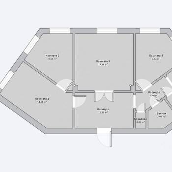 Сдается Многокомнатная квартира, 81,6 м²