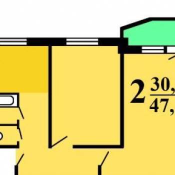 Продается 2-х комнатная квартира, 47,2 м²