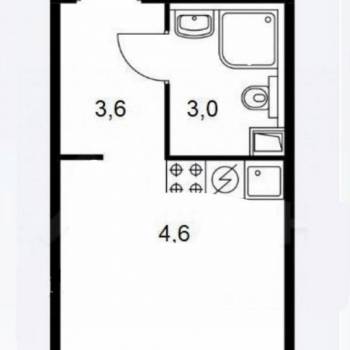 Продается 1-комнатная квартира, 20,3 м²