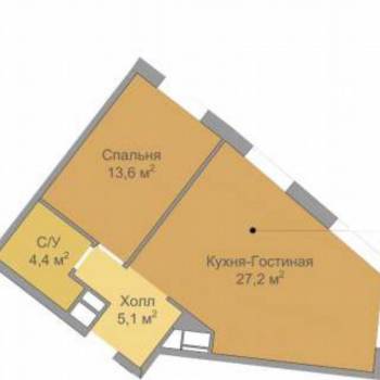Сдается 2-х комнатная квартира, 51 м²