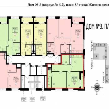 Продается 2-х комнатная квартира, 51 м²