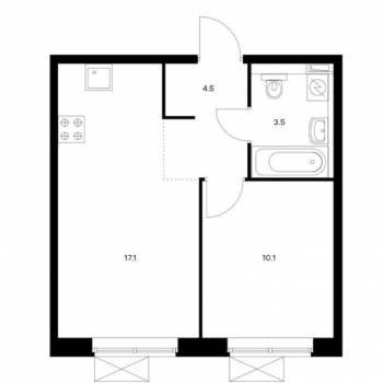 Сдается 1-комнатная квартира, 35 м²