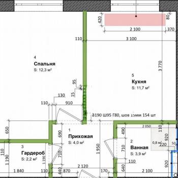 Сдается 1-комнатная квартира, 34,9 м²
