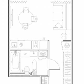 Сдается 1-комнатная квартира, 29,5 м²
