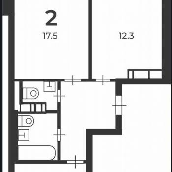 Продается 2-х комнатная квартира, 56,8 м²