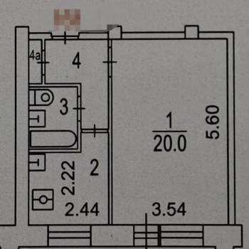 Продается 1-комнатная квартира, 33,3 м²