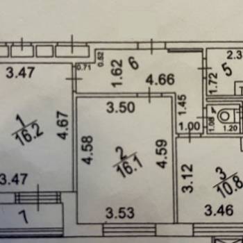 Продается 2-х комнатная квартира, 56,9 м²