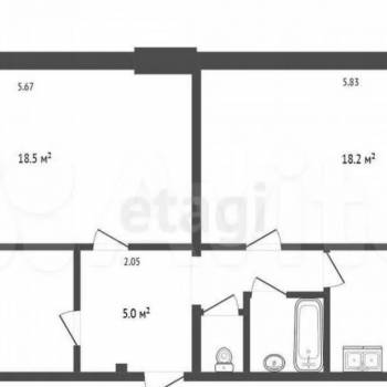 Продается 3-х комнатная квартира, 63 м²