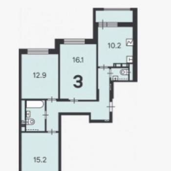 Сдается 2-х комнатная квартира, 72,3 м²