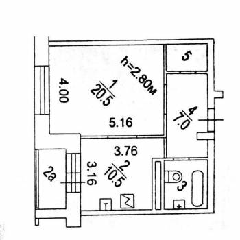 Сдается 1-комнатная квартира, 44,2 м²