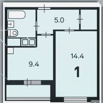 Сдается 1-комнатная квартира, 35 м²