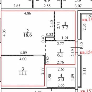 Продается 1-комнатная квартира, 41 м²