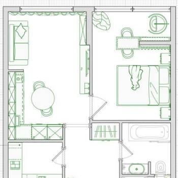 Продается 1-комнатная квартира, 42 м²