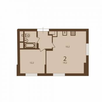 Продается 2-х комнатная квартира, 49,9 м²
