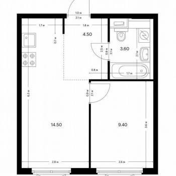 Сдается 1-комнатная квартира, 32 м²