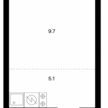 Продается 1-комнатная квартира, 19,7 м²