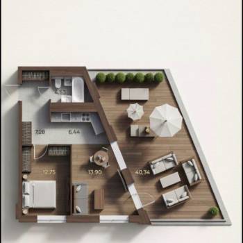 Продается 2-х комнатная квартира, 83,8 м²