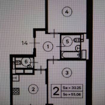Сдается 2-х комнатная квартира, 60 м²