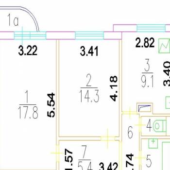 Продается 2-х комнатная квартира, 53,3 м²