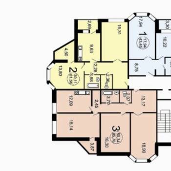Продается 2-х комнатная квартира, 62 м²