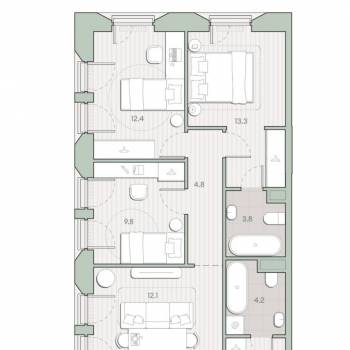Продается 3-х комнатная квартира, 71,3 м²