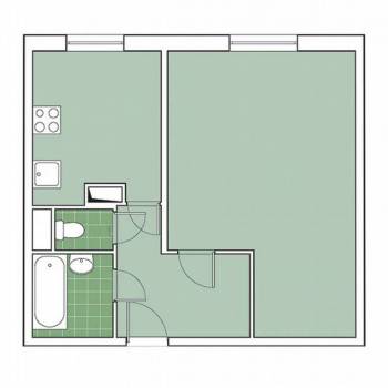 Продается 1-комнатная квартира, 39,2 м²