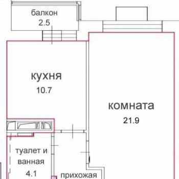 Сдается 1-комнатная квартира, 39,3 м²