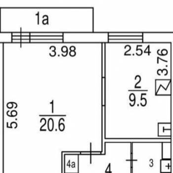 Продается 1-комнатная квартира, 36,2 м²