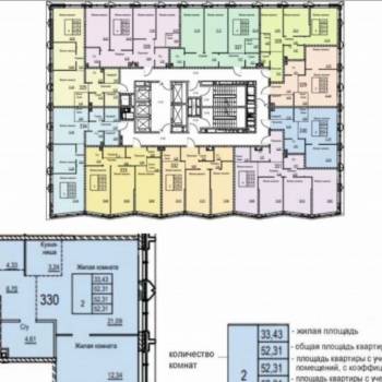 Продается 2-х комнатная квартира, 52,3 м²