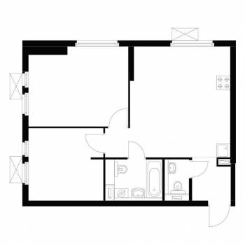 Сдается 2-х комнатная квартира, 56 м²