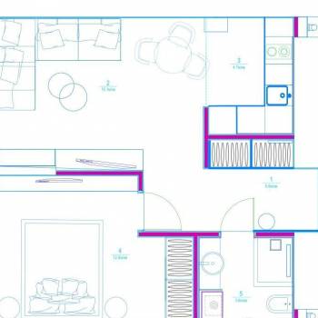 Сдается 1-комнатная квартира, 43 м²