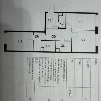 Продается 2-х комнатная квартира, 70,9 м²