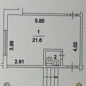 Продается 1-комнатная квартира, 23,2 м²