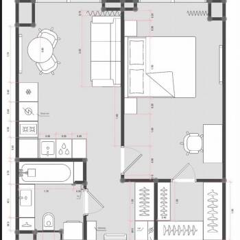 Сдается 1-комнатная квартира, 43 м²