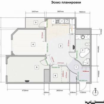 Сдается 2-х комнатная квартира, 75 м²