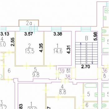 Продается 2-х комнатная квартира, 56,5 м²