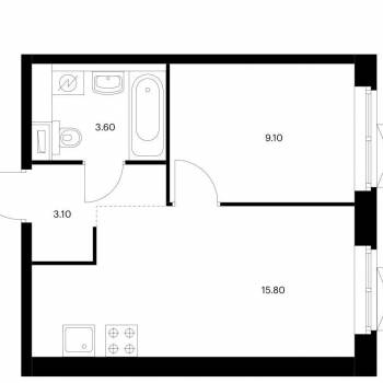 Продается 2-х комнатная квартира, 31,6 м²