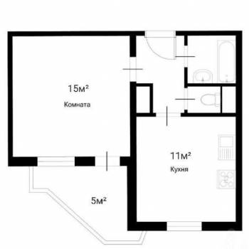 Сдается 1-комнатная квартира, 34 м²