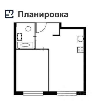 Сдается 1-комнатная квартира, 42,4 м²