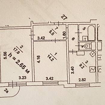 Сдается 2-х комнатная квартира, 53 м²