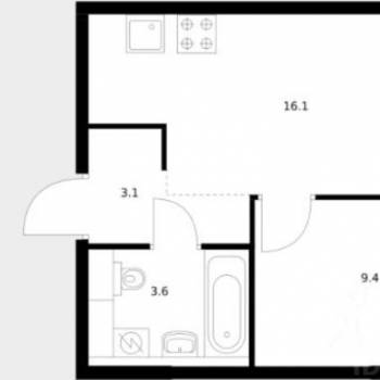 Продается 1-комнатная квартира, 31,8 м²