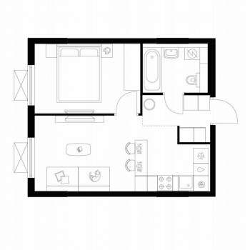 Сдается 1-комнатная квартира, 33 м²